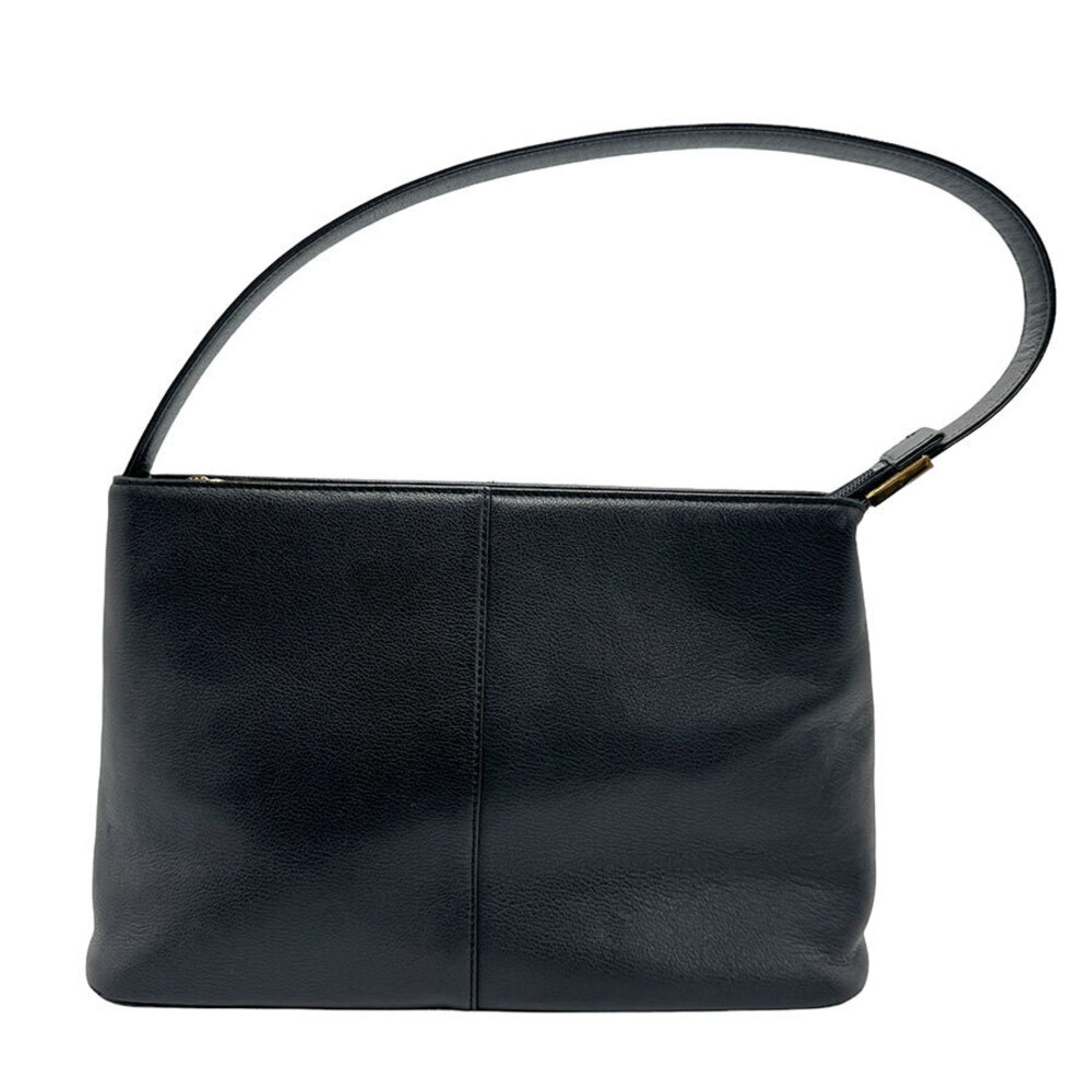 Burberry Shoulder Leather Bag Black Gold - Picture 2 of 4
